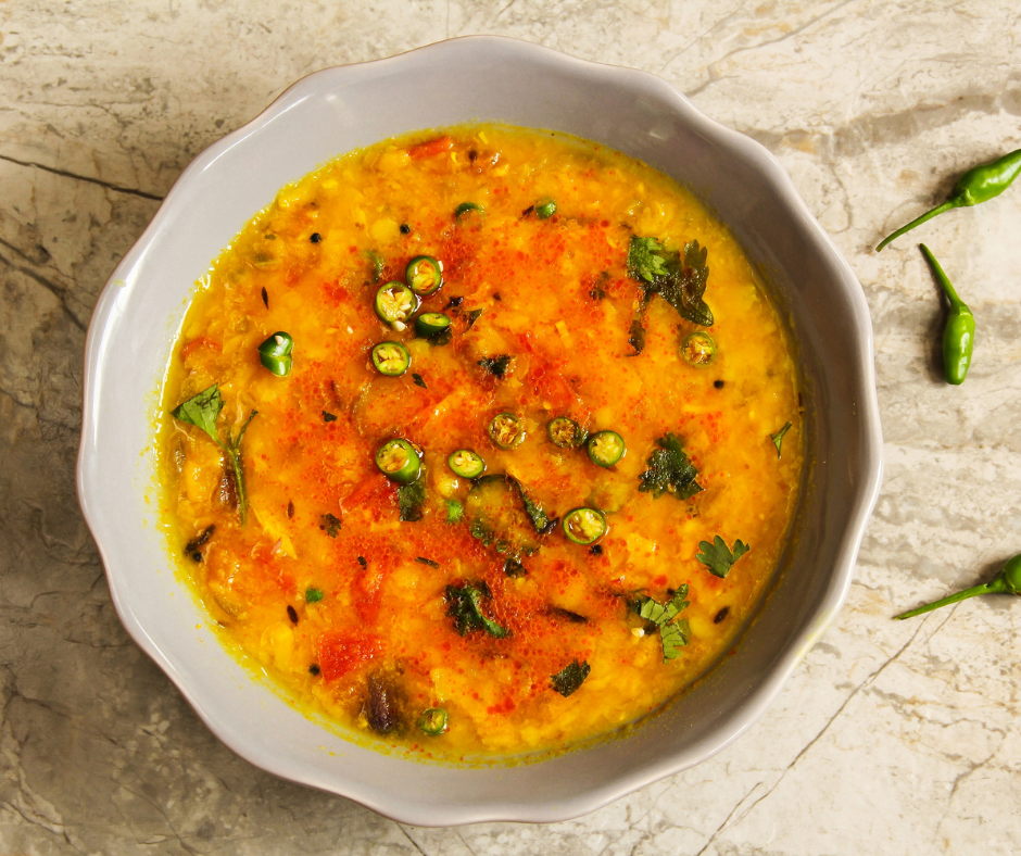 Daal in White Pot